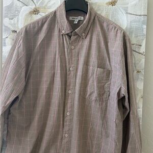 Urban Outfitters Brown and Pink Plaid Shirt